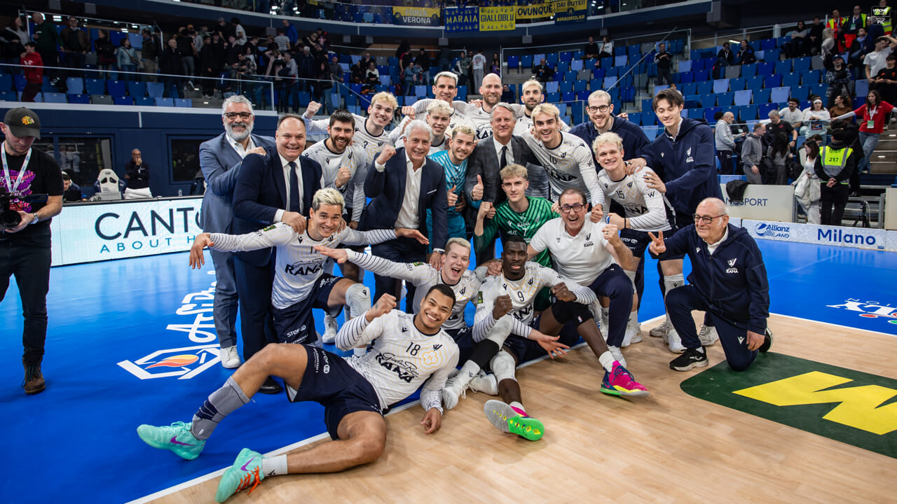 Depois de vencer o Milan em casa, Rana Verona chega pela primeira vez às semifinais da SuperLega