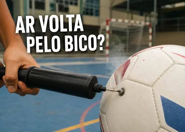 Bomba não consegue encher a bola e o ar volta pelo bico