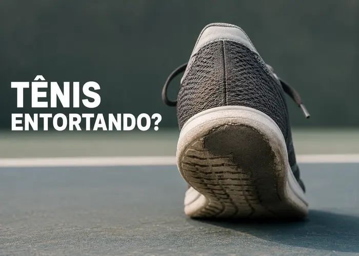 Tênis esportivo gastando mais de um lado da sola e começando a entortar