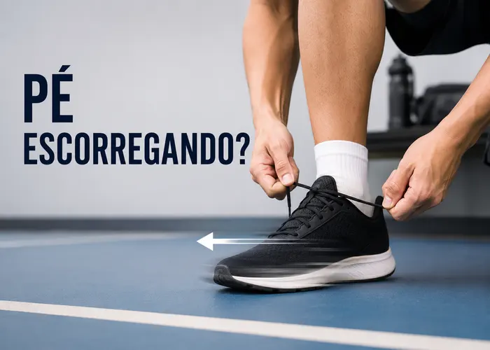 Pé escorregando dentro do tênis esportivo mesmo com cadarço apertado