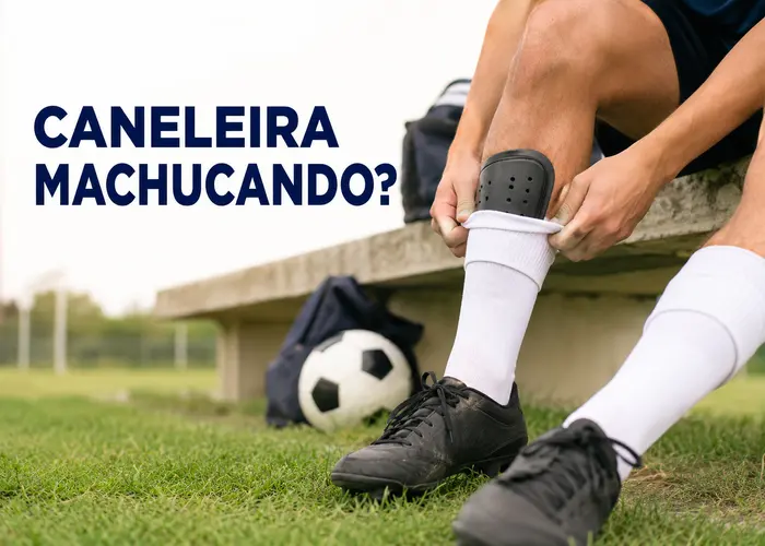 Caneleira machucando a canela mesmo estando firme no lugar