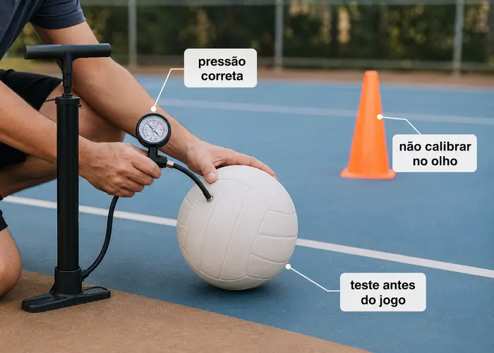Teste de pressão para entender quique estranho da bola