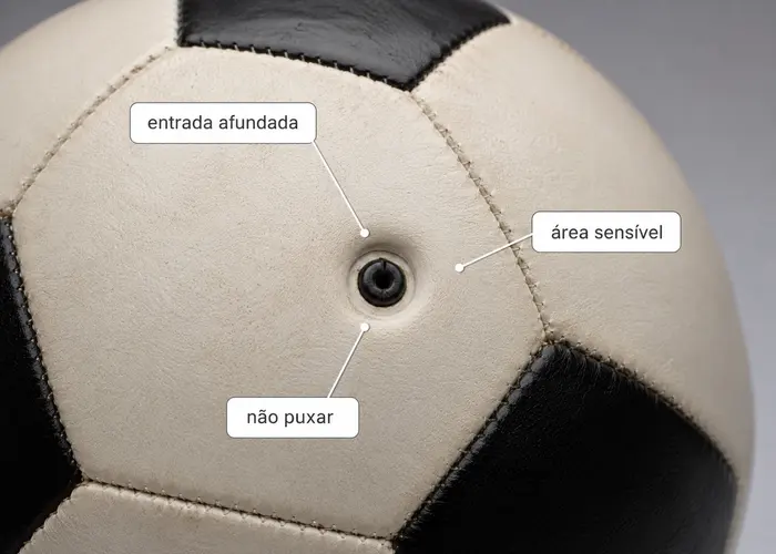 Close da válvula da bola afundada e desalinhada
