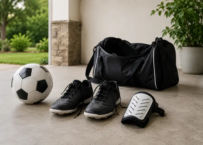 Equipamento esportivo deformado depois de ficar no porta-malas